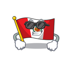 Sticker - Super cool flag peru character shaped on cartoon