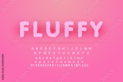 Cuadros en Lienzo Alphabet Is Made Of Fur Texture