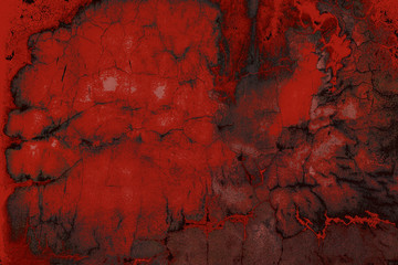 Fototapeta blood texture or background. concrete wall with bloody red stains for halloween