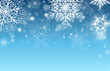 © Cobalt - Christmas background with snowflakes winter blue