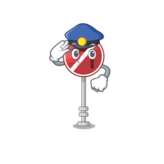 Sticker - Police no left turn on the mascot