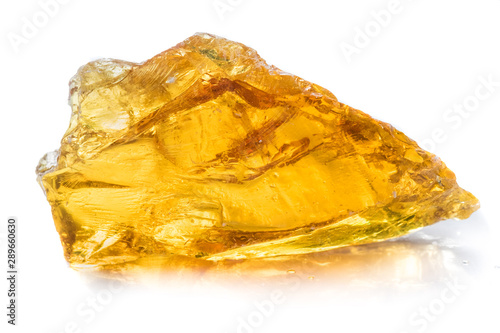 Yellow resin obtained from the rubber of the tree.