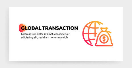 Canvas Print - GLOBAL TRANSACTION ICON CONCEPT