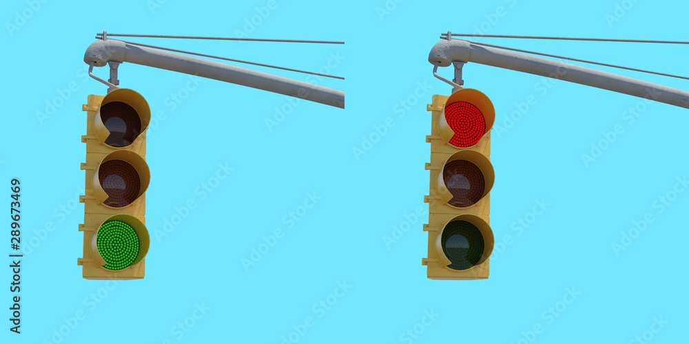 Stock-Illustration „Traffic signal red Light stop sign Green Light go ...