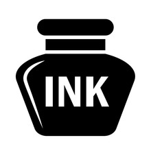 Ink Pot Vector Icon