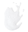 Soap foam on white background