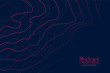 dark blue background with abstract pink lines