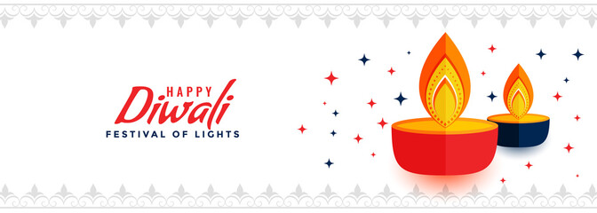 creative happy diwali festival of lights banner design