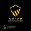 Yellow guard logo corporate design template.