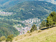 Landschaft vom Schwarzwald - Blick auf die stadt von Schönau im Schwarzwald vom Holzer Kreuz im Fröhnder Ortsteil Holz aus