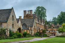 STANWAY, ENGLAND - MAY, 26 2018: Stanway Manor House Built In Jacobean Period Architecture 1630 In Guiting Yellow Stone, In The Cotswold Village Of Stanway, Gloucestershire, Cotswolds, UK   