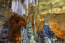 CASTELLANA CAVES, ITALY - AUGUST 26 2017: Castellana Caves Grotto In Southern Italy