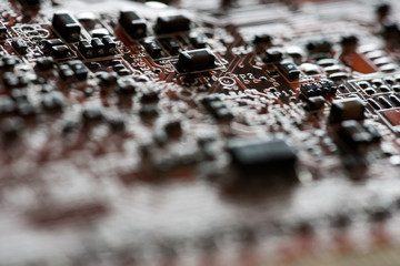 Abstract,close up of Mainboard Electronic computer background. (logic board,cpu motherboard,Main board,system board,mobo)