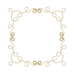 Sticker - Beige cotton rope frame