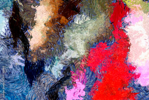 Abstract art background. Oil painting on canvas. Color texture. Fragment of a...