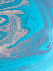 Wall Mural - blue acrylic pour color liquid marble abstract surfaces design.