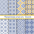 © angela0982 - Mediterranean tiles blue and yellow sicily theme