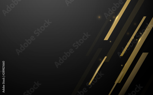 Gold geometric abstract squares luxury vector background. Space for your text