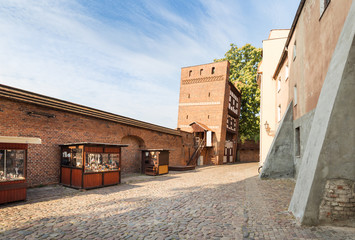 Wall Mural - The leaning tower in Torun.  Medieval city walls