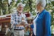 © Yakobchuk Olena - Kind man giving coffee to woman stock photo