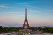 © Jonathan W. Cohen  - Eiffel Tower, a wrought-iron lattice tower on the Champ de Mars in Paris, France, photographed from the Trocadero at the golden hour.