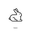 Rabbit icon vector symbol. Rabbit symbol icon vector.