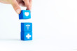 © xyz+ - dita, mano, icone, cubi, icone medicina,