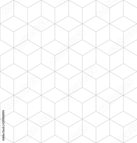 vector-seamless-cubic-pattern-modern-thin-hexagon-grid-texture