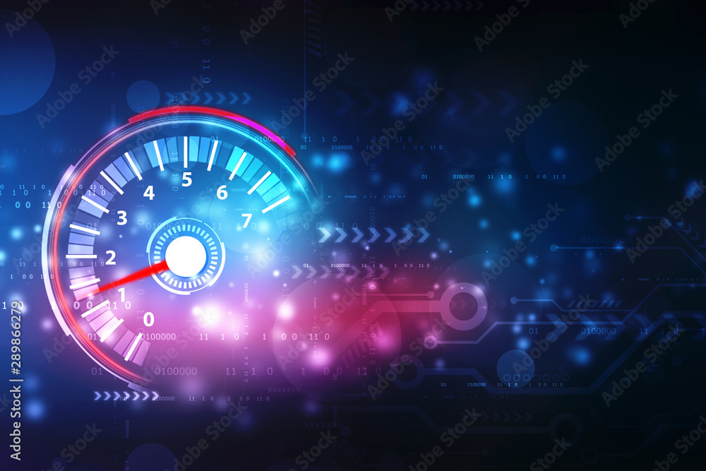 Speed motion background with fast speedometer car. Racing velocity ...