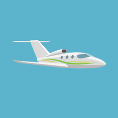 Wall Mural - Private jet vector. Business corporate jet illustration.