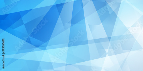 Abstract background of intersecting lines and polygons in light blue colors