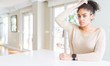 © Krakenimages.com - Beautiful young african american woman with afro hair sitting on table at home confuse and wonder about question. Uncertain with doubt, thinking with hand on head. Pensive concept.