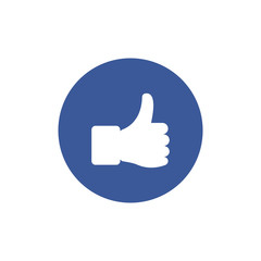 Wall Mural - like icon. thumb up vector isolated. modern simple flat thumb up sign. trendy network vector symbol 