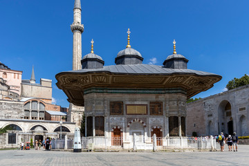 Sultan Ahmet III Fountain.in city of Istanbul