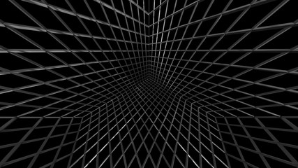  3d ILLUSTRATION, of BLUE abstract crystal background, triangular texture, wide panoramic for wallpaper