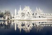 Wat Rong Khun The Famous White Temple In Chiang Rai, Thailand
