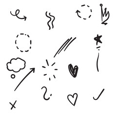 Wall Mural - Hand drawn set elements for your design vector