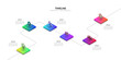 © CYBERUSS - Isometric timeline business infographic, Colorful graphic elements