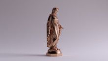 Bronze Virgin Mary Mother Of Jesus Statue Right 3d Illustration 3d Render