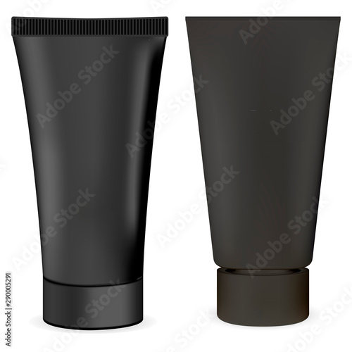 Download Black Cream Tube Body Cosmetic Package Mockup Isolated On White Plastic Bottle Blank For Skin Care Or Dental Product 3d Realistic Blackhead Remover Packaging Face Wash Pack Design Front Stand Stock Vector