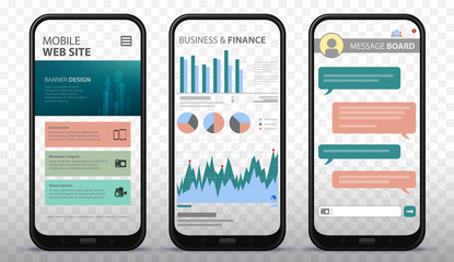 Wall Mural - transparent mobile phone screens