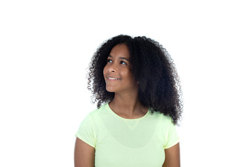 Wall Mural - Beautiful teenager african girl with a beautiful hair