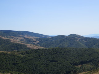Naklejka na meble Mountain landscape viewed from the top Golija Serbia ideal hiking place not so steem