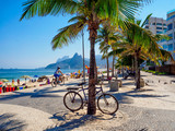Ipanema beach and Arpoador beach in Rio de Janeiro. Brazil