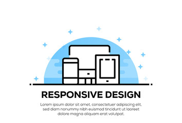 Wall Mural - responsive design icon concept