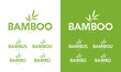 Bamboo Font Icons Set. Bamboo Text Design in Different Languages. Vector Logo.
