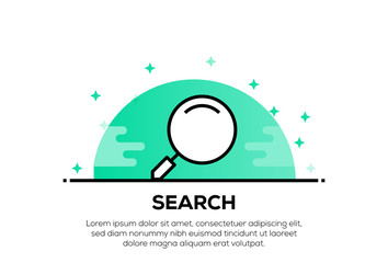 Wall Mural - search icon concept