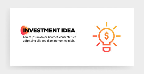 Sticker - INVESTMENT IDEA ICON CONCEPT