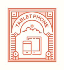 Wall Mural - tablet phone icon concept