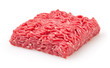 Fresh raw beef minced meat isolated on white background